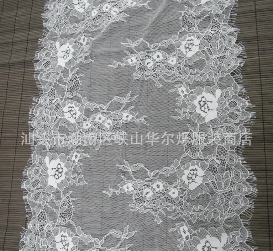 

FREE SHIPPING 33cm wide non-elastic eyelash lace trim , XERY0111Z