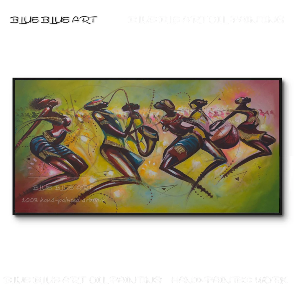 Hand-painted African Artwork African Tribe Woman Dance and Playing Musical Instrument Oil Painting African Figure Oil Painting
Hand-painted African Artwork African Tribe Woman Dance and Playing Musical Instrument Oil Painting African Figure Oil Painting