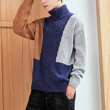Oversized Turtleneck Sweater Men Knitted Pullovers 2020 Color Patchwork Sweater Man Autumn Winter Clothes Plus Size Pull Homme
Oversized Turtleneck Sweater Men Knitted Pullovers 2020 Color Patchwork Sweater Man Autumn Winter Clothes Plus Size Pull Homme