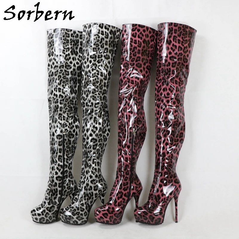 Sorbern Leopard Women Boots Crotch Thigh High Invisible Platform Stilettos High Heels Custom Slim Fit Plus Size Custom Colors
Sorbern Leopard Women Boots Crotch Thigh High Invisible Platform Stilettos High Heels Custom Slim Fit Plus Size Custom Colors