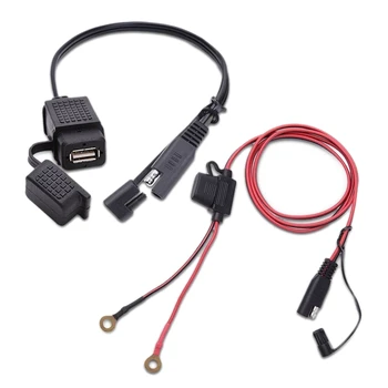 360 Degree Rotating Mounting Holder For SAE To USB Cable Adapter Charger Quick 2.1A Quick Connector Double Usb Charging Ports Fo
360 Degree Rotating Mounting Holder For SAE To USB Cable Adapter Charger Quick 2.1A Quick Connector Double Usb Charging Ports Fo
