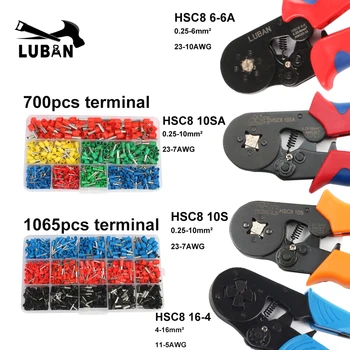 Tubular terminal crimping tools mini electrical pliers HSC8 10SA /6-6A/10S/16-4 with terminal set
Tubular terminal crimping tools mini electrical pliers HSC8 10SA /6-6A/10S/16-4 with terminal set