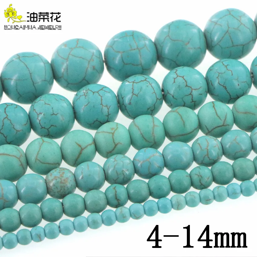 Fashion Stone 4-14mm Round Loose Beads DIY Synthetic Turquoises Accessories Making Necklace Bracelet Girl Gift Wholesale Price
Fashion Stone 4-14mm Round Loose Beads DIY Synthetic Turquoises Accessories Making Necklace Bracelet Girl Gift Wholesale Price