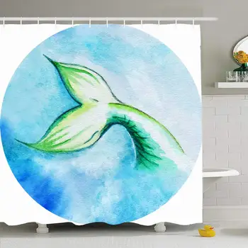 Shower Curtain Set with Hooks 60x72 Water Fin Violet Watercolor Scales Mermaid Beautiful Drawing Tail Circle Isolated Animals
Shower Curtain Set with Hooks 60x72 Water Fin Violet Watercolor Scales Mermaid Beautiful Drawing Tail Circle Isolated Animals