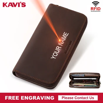 KAVIS DIY Engraving Genuine Leather Rfid Men Wallet Crazy Horse Leather Coin Perse for Credit Card Long Male Handbag Boy's Gifts
KAVIS DIY Engraving Genuine Leather Rfid Men Wallet Crazy Horse Leather Coin Perse for Credit Card Long Male Handbag Boy's Gifts