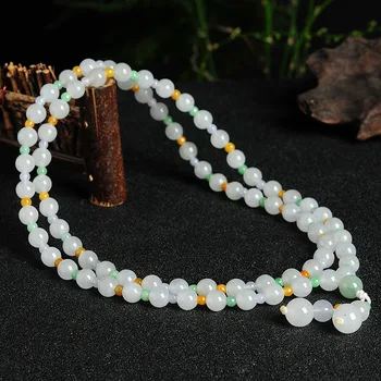 Natural Three Color Emerald Round Beads Necklace Jewellery Fashion Accessories Hand-Carved Woman Lucky Amulet Sweater Chain
Natural Three Color Emerald Round Beads Necklace Jewellery Fashion Accessories Hand-Carved Woman Lucky Amulet Sweater Chain