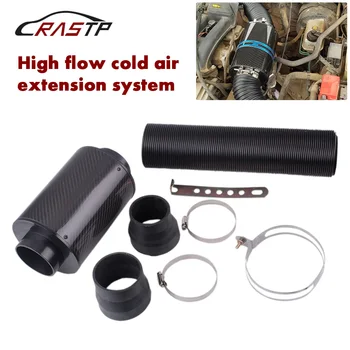 

RASTP-Universal Racing Carbon Fiber Flexible Feed Enclosed Intake Induction Pipe Hose Kit RS-OFI012