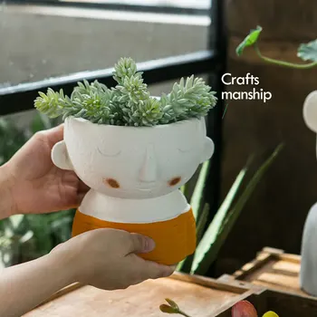 Faceless Girl Boy Flower Pot Desktop Vase Resin Succulents Plant Pot Abstract Human Face Flower Pot Home Micro Landscape Decor
Faceless Girl Boy Flower Pot Desktop Vase Resin Succulents Plant Pot Abstract Human Face Flower Pot Home Micro Landscape Decor