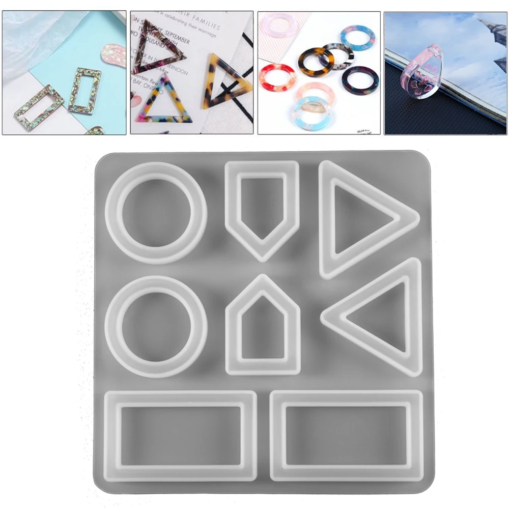 Crystal Epoxy Mold Polygonal Pendant Resin Mold Rectangular Round Earrings Ornament Molds For DIY Pendant Making Silicone Molds
Crystal Epoxy Mold Polygonal Pendant Resin Mold Rectangular Round Earrings Ornament Molds For DIY Pendant Making Silicone Molds