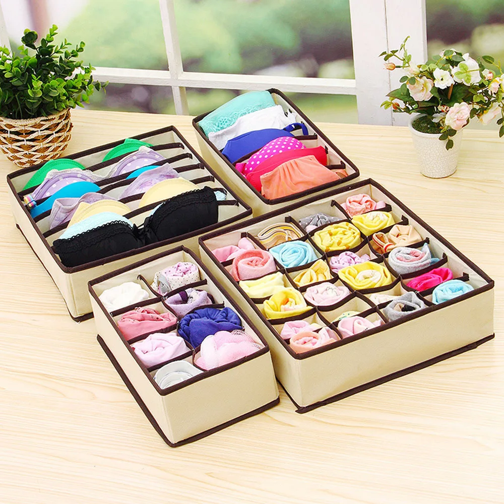 Foldable Underwear Storage Organizer Box,6/7/8/24 Socks/Scarf/Bra Grid Wardrobe Drawer Organizer Closet Fabric Home Container
Foldable Underwear Storage Organizer Box,6/7/8/24 Socks/Scarf/Bra Grid Wardrobe Drawer Organizer Closet Fabric Home Container
