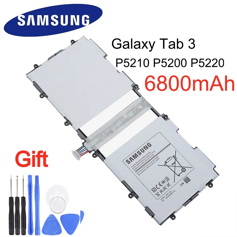 Оригинальный аккумулятор T4500E для Samsung GALAXY Tab3 P5210 P5200 P5220 подлинный Аккумулятор планшета 6800 мАч|Аккумуляторы