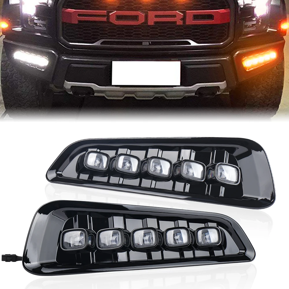 Fog Lights with LED Switchback DRL Turn Signal Lights for Ford-F150-Raptor 2017 Up
Fog Lights with LED Switchback DRL Turn Signal Lights for Ford-F150-Raptor 2017 Up