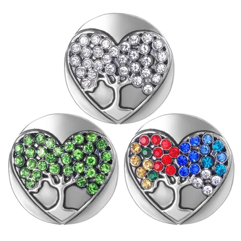 10pcs/lot 3 Colors Life Tree Heart Shape Crystal Snap Buttons 18mm Alloy snap Charms for Women Snap Jewelry VN-2104
10pcs/lot 3 Colors Life Tree Heart Shape Crystal Snap Buttons 18mm Alloy snap Charms for Women Snap Jewelry VN-2104