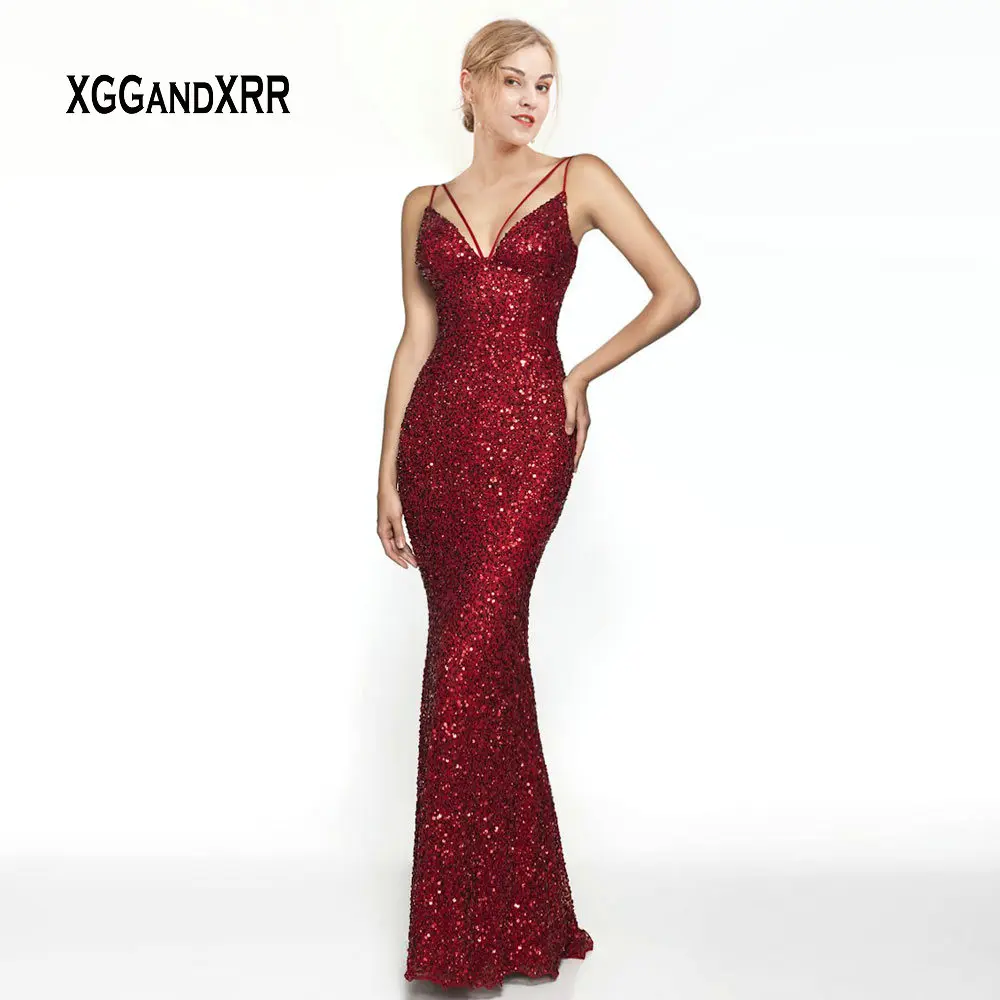 Sexy V Neck Burgundy Long Mermaid Prom Dresses 2019 Sparkly Off Shoulder Backless Beading Sequins Evening Gown Formal Party Gown
Sexy V Neck Burgundy Long Mermaid Prom Dresses 2019 Sparkly Off Shoulder Backless Beading Sequins Evening Gown Formal Party Gown