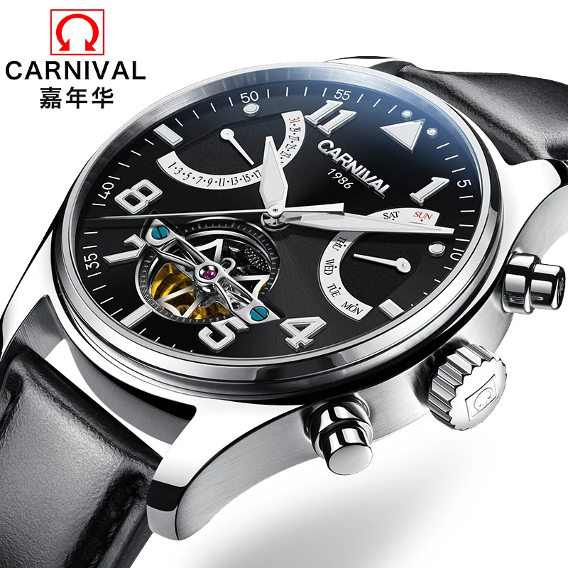 Switzerland Carnival Brand Luxury Mens Watches Multi-function Watch Men Sapphire reloj hombre Luminous relogio Clock C8783-13
Switzerland Carnival Brand Luxury Mens Watches Multi-function Watch Men Sapphire reloj hombre Luminous relogio Clock C8783-13