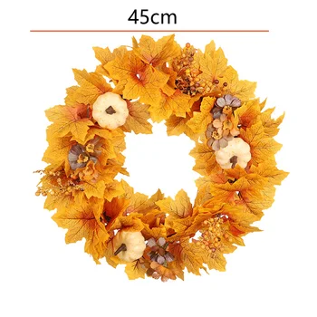 45cm White Pumpkin Wreath Autumn Maple Leaf Garland Festival Decor Wreath Halloween Autumn Colors 1 Pcs
45cm White Pumpkin Wreath Autumn Maple Leaf Garland Festival Decor Wreath Halloween Autumn Colors 1 Pcs