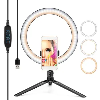 26cm/10inch LED Selfie Ring Light Dimmable LED Ring Lamp Photo Video Camera Phone Light ringlight For Live YouTube Fill Light 
26cm/10inch LED Selfie Ring Light Dimmable LED Ring Lamp Photo Video Camera Phone Light ringlight For Live YouTube Fill Light