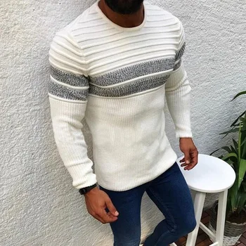 2020 Autumn & Winter New Men Fashion Color Matching Striped Round Neck Loose Sweater Casual Plus Size Men Sweater Free Shipping
2020 Autumn & Winter New Men Fashion Color Matching Striped Round Neck Loose Sweater Casual Plus Size Men Sweater Free Shipping