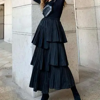 2020 Women Spring Autumn New Street Style Temperament High Waist Skirt Casual Loose Soild Color Midi Cake Skirts Black Gray
2020 Women Spring Autumn New Street Style Temperament High Waist Skirt Casual Loose Soild Color Midi Cake Skirts Black Gray