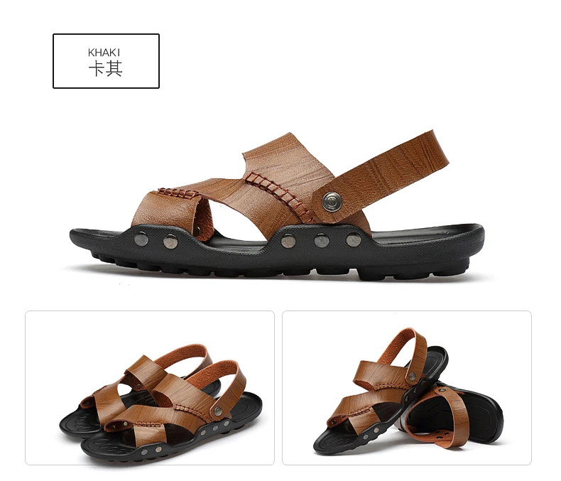 Sandały męskie zrobione ze skóry przezroczyste, rzymskie letnie buty - Sandalias Cuero Hombre Sandalia Rasteira Homme Sandale Ete - Wianko - 29