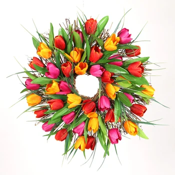 1pc 40CM Artificial Flower Tulip Wreath Door Garland Home Garden Wall Art Decor Fake Simulation Flower Wreath
1pc 40CM Artificial Flower Tulip Wreath Door Garland Home Garden Wall Art Decor Fake Simulation Flower Wreath