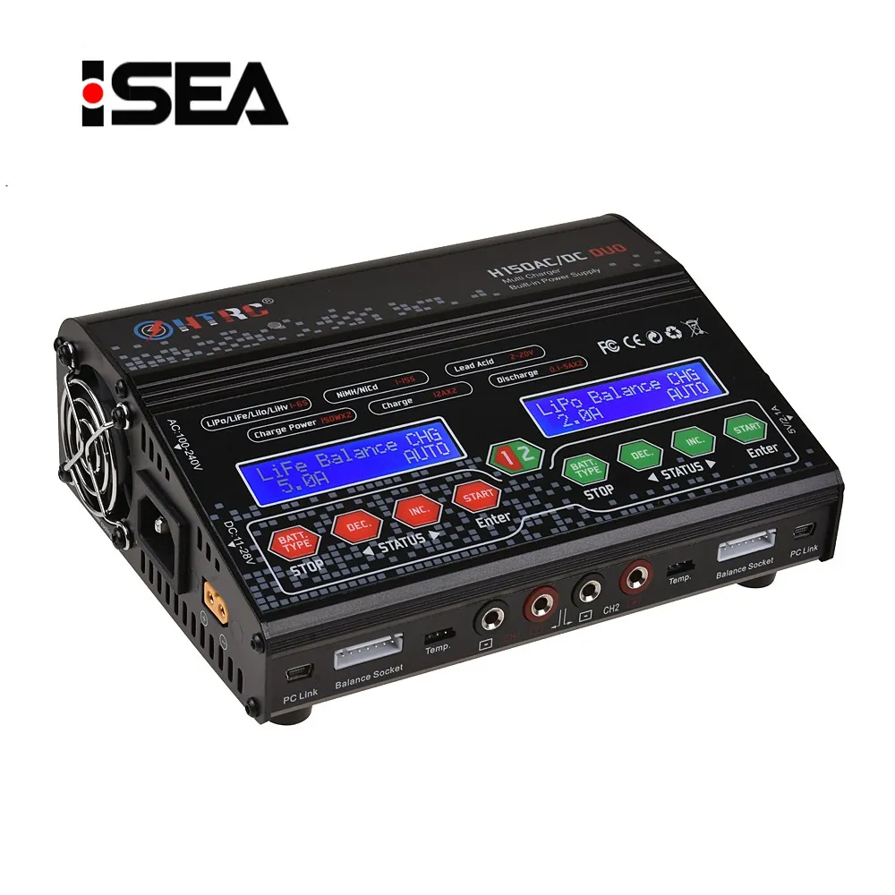 HTRC H150 RC зарядное устройство для баланса батареи Dis Lilon LiPo LiFe LiHV Nimh NicdAC DC DUO 300W 12A