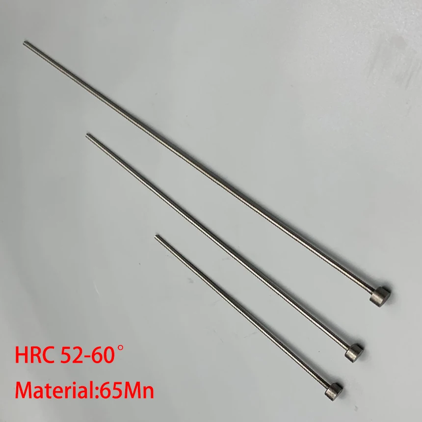 

10mm 10.5mm OD 250mm 300mm Length 65Mn Die Thimble HRC60 Round Rod Tip Plastic Injection Mold Straight Punching Ejector Pin