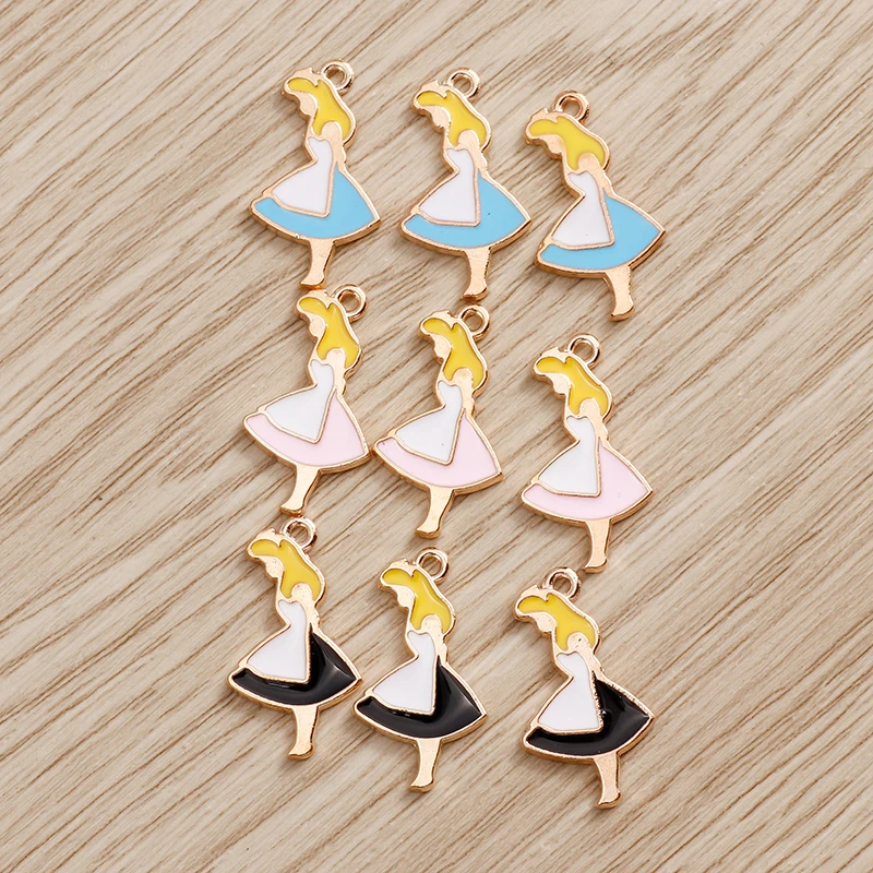 10pcs 13*23mm Drop Oil Maid Charms for Necklaces Earrings 3 Color Enamel Girl Charms Handmade Crafts DIY Pendants Jewelry Making
10pcs 13*23mm Drop Oil Maid Charms for Necklaces Earrings 3 Color Enamel Girl Charms Handmade Crafts DIY Pendants Jewelry Making