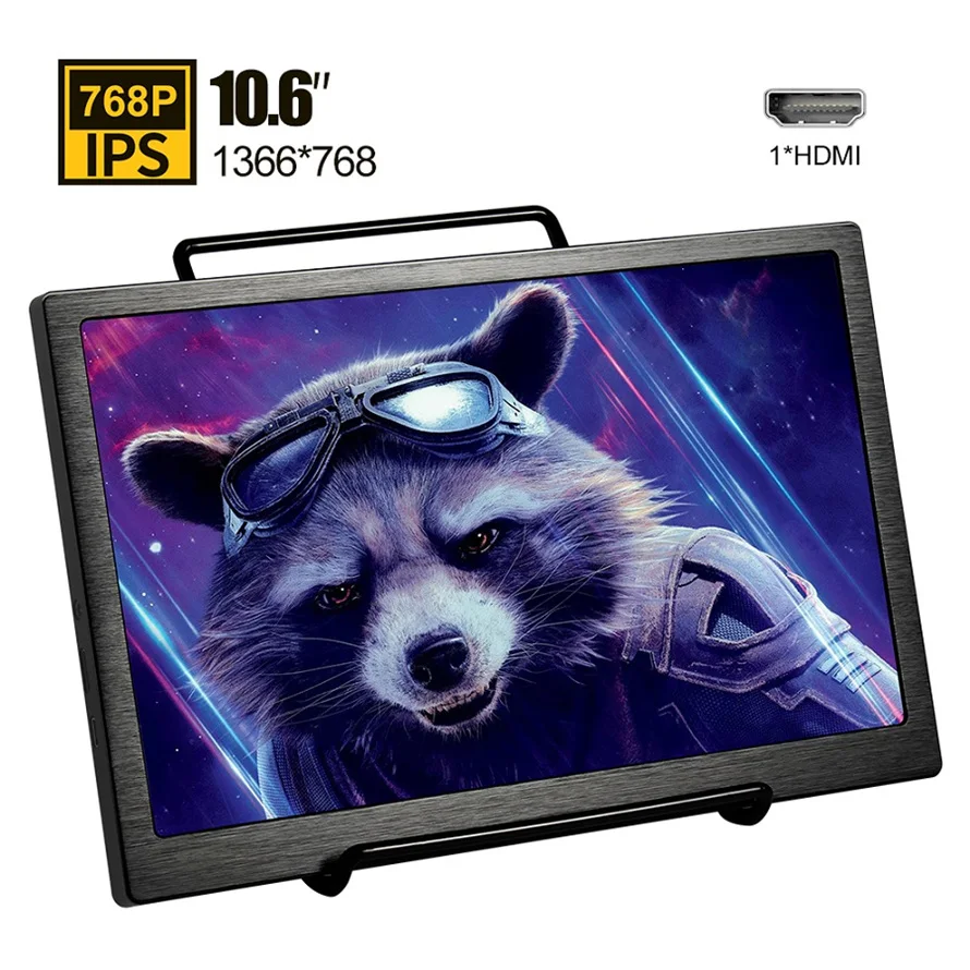10.6" mini portable monitor HDMI for Raspberry pi Ps4 Xbox PC gamer laptop IPS gaming monitor cell phone LCD screen Display
10.6" mini portable monitor HDMI for Raspberry pi Ps4 Xbox PC gamer laptop IPS gaming monitor cell phone LCD screen Display