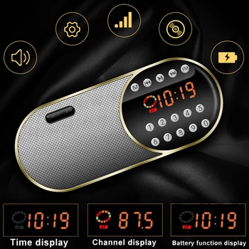 Mini FM Radio Digital Music Player Support U Disk TF Card Headphones Play LED Light Portable Radio with LCD Display
Mini FM Radio Digital Music Player Support U Disk TF Card Headphones Play LED Light Portable Radio with LCD Display