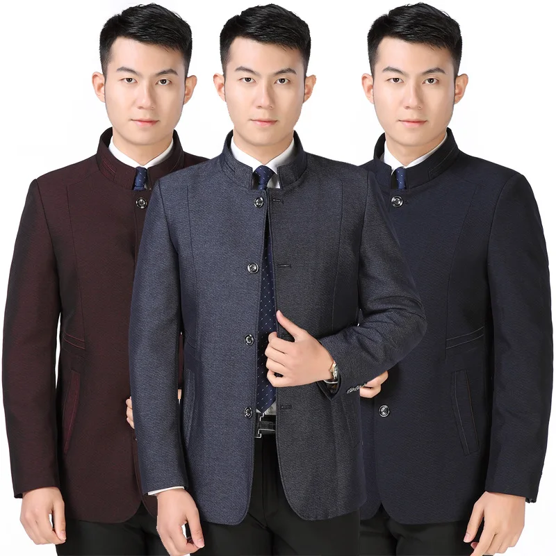Spring And Autumn New Style Middle-aged Men'S Wear Stand Collar Suit Jacket Men's Large Size Daddy Clothes Blazer
Spring And Autumn New Style Middle-aged Men'S Wear Stand Collar Suit Jacket Men's Large Size Daddy Clothes Blazer