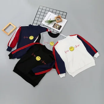 4-10 years old children's sweater spring and autumn new boys and girls baby wild long-sleeve color casual sporty smiley sweater
4-10 years old children's sweater spring and autumn new boys and girls baby wild long-sleeve color casual sporty smiley sweater