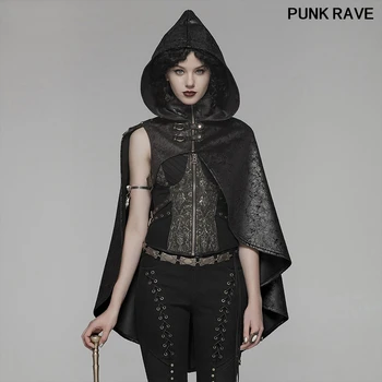SteamPunk Christmas Halloween play Short Cloak Gothic Faux Leather bind Lacing Witch Hood Cloak Womens Cape PUNK RAVE Y-1051
SteamPunk Christmas Halloween play Short Cloak Gothic Faux Leather bind Lacing Witch Hood Cloak Womens Cape PUNK RAVE Y-1051