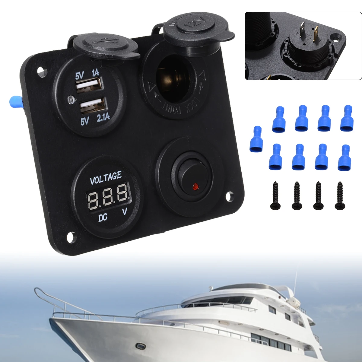 1PC 12V Black Car Recessed Motorcycle USB Cigarette Lighter Multi-function Socket Charger Willkey For Moto Boat Tractor Vehicle
1PC 12V Black Car Recessed Motorcycle USB Cigarette Lighter Multi-function Socket Charger Willkey For Moto Boat Tractor Vehicle