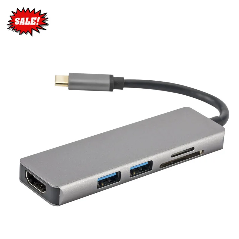 Type-c to 2 Torts USB3.0HUB + HDMI + SD / TF Card Reader USB3.0 Multi-Function Card Reader Wholesale Dropshipping CSV
Type-c to 2 Torts USB3.0HUB + HDMI + SD / TF Card Reader USB3.0 Multi-Function Card Reader Wholesale Dropshipping CSV