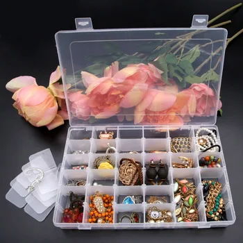 36 Grids Adjustable Plastic Storage Jewelry Box Compartment Adjustable Container Beads Earring Box Jewelry Rectangle Box Case
36 Grids Adjustable Plastic Storage Jewelry Box Compartment Adjustable Container Beads Earring Box Jewelry Rectangle Box Case