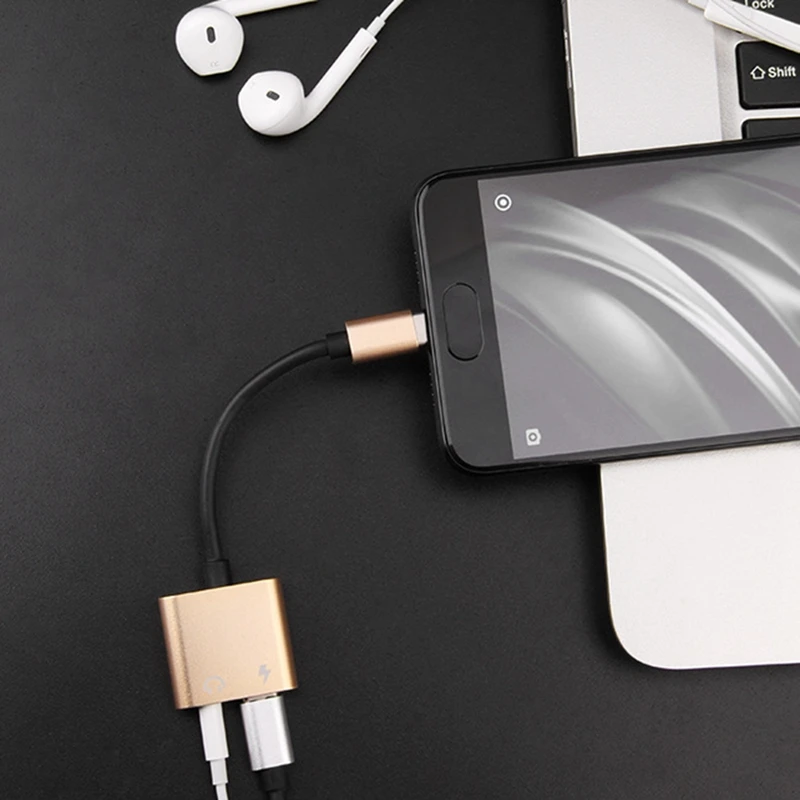 2 in1 Type-C to 3.5mm Headphone Jack Adaptor/Connector Charger, Earphone Aux Audio & Charge Adaptor
2 in1 Type-C to 3.5mm Headphone Jack Adaptor/Connector Charger, Earphone Aux Audio & Charge Adaptor