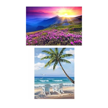 DIY 5D Diamond Embroidery Landscape Sunrise and Purple Flower Pattern D170 & "Seaside Deck Chair"
DIY 5D Diamond Embroidery Landscape Sunrise and Purple Flower Pattern D170 & "Seaside Deck Chair"