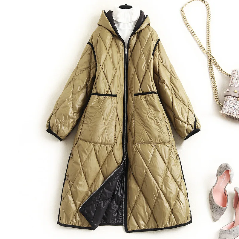 Double-sided Wear Hooded Down Jacket 2020 Winter New Warm Long Coat 90% White Duck Down Pockets Winter Coats for Women
Double-sided Wear Hooded Down Jacket 2020 Winter New Warm Long Coat 90% White Duck Down Pockets Winter Coats for Women