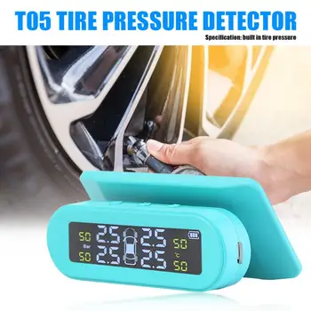 T05 Car TPMS Solar+USB Charging Auto Tire Pressure Monitoring Tyre Temperature Alarm System IP67 Waterproof with 4 Sensors Blue
T05 Car TPMS Solar+USB Charging Auto Tire Pressure Monitoring Tyre Temperature Alarm System IP67 Waterproof with 4 Sensors Blue