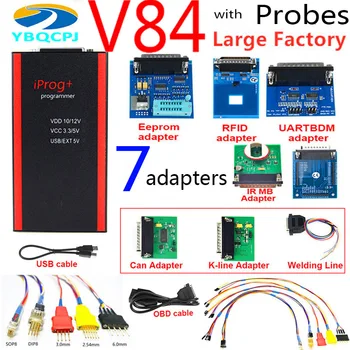 V84 Iprog+ Iprog Pro Programmer with Probes 7 Adapters for in-circuit ECU Support IMMO+Mileage Correction+Airbag Reset till 2019
V84 Iprog+ Iprog Pro Programmer with Probes 7 Adapters for in-circuit ECU Support IMMO+Mileage Correction+Airbag Reset till 2019