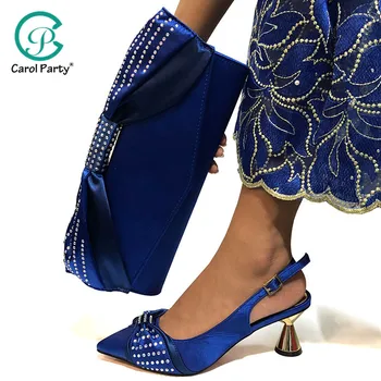 Royal Blue Color Shoe and Bag Set New 2019 Women Shoes and Bag Set African Wedding shoes Italian Shoes with Matching Bags Set 
Royal Blue Color Shoe and Bag Set New 2019 Women Shoes and Bag Set African Wedding shoes Italian Shoes with Matching Bags Set
