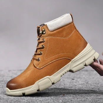 Men Martin Boots High Top Men's Shoes Pigskin Leather Boots Retro Sneakers Zapatos de Mujer Plus Size Male Motorcycle Booties
Men Martin Boots High Top Men's Shoes Pigskin Leather Boots Retro Sneakers Zapatos de Mujer Plus Size Male Motorcycle Booties