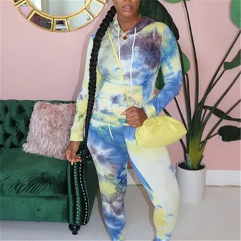 Tie Dye Female Suits New Long Sleeves Hoodies + Trousers 2pcs Women Tracksuits Women Spring Fall Leotard Casual Outfits Femme
Tie Dye Female Suits New Long Sleeves Hoodies + Trousers 2pcs Women Tracksuits Women Spring Fall Leotard Casual Outfits Femme