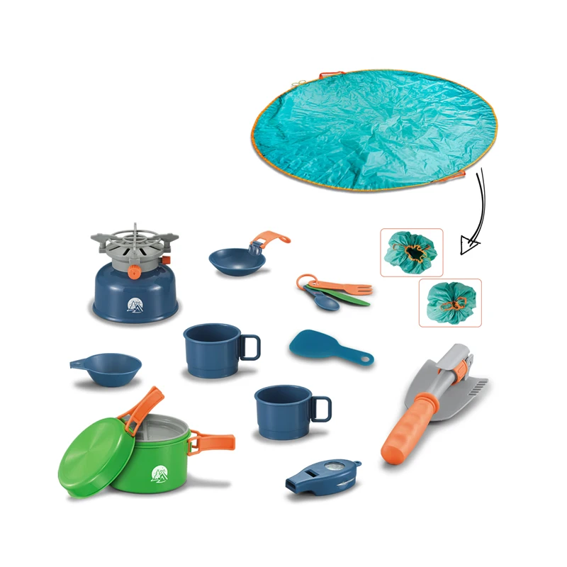 3+ Simulation Camping Cooking 15PCS Pretend Toy Outdoor Explorer Kit For Kids | Игрушки и хобби