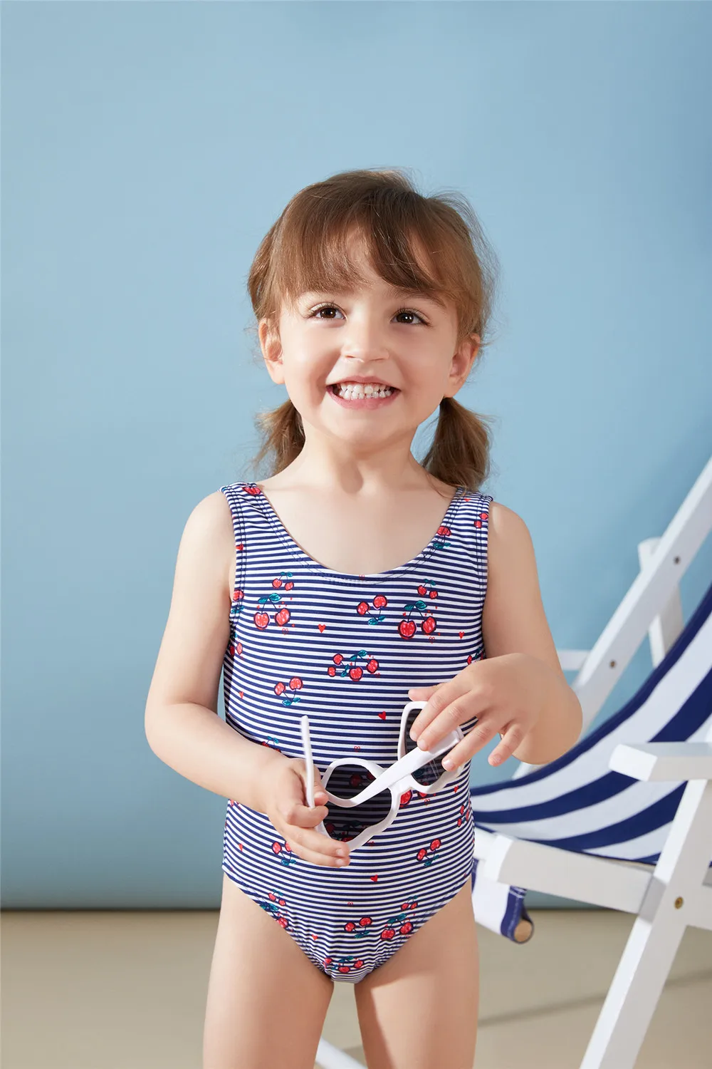 Фото Детский слитный купальник для девочек с принтом в виде вишни монокини A283 От 3 до 8