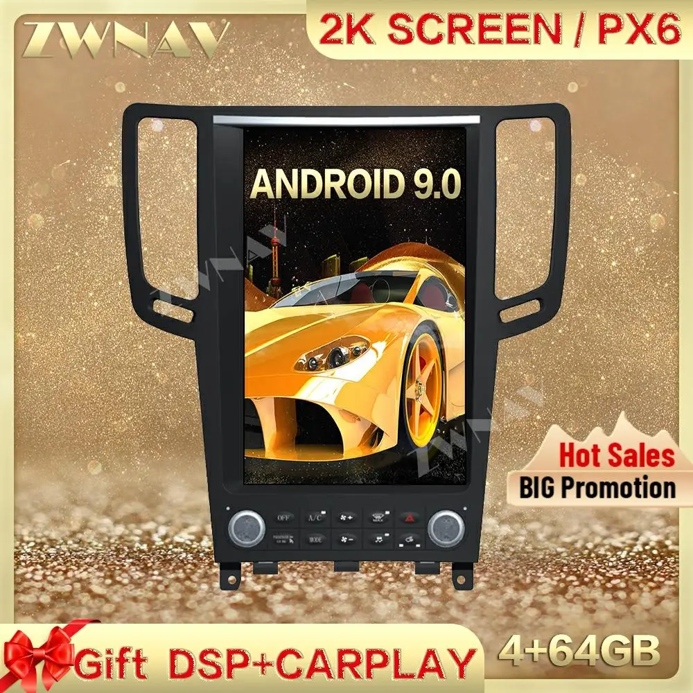 Автомобильный мультимедийный плеер DSP Carplay, экран Tesla, Android 9,0, для Infiniti GX, G37, G25, G35 2008-2014, GPS, радио, автомобильное стерео, головное устройство
Автомобильный мультимедийный плеер DSP Carplay, экран Tesla, Android 9,0, для Infiniti GX, G37, G25, G35 2008-2014, GPS, радио, автомобильное стерео, головное устройство
