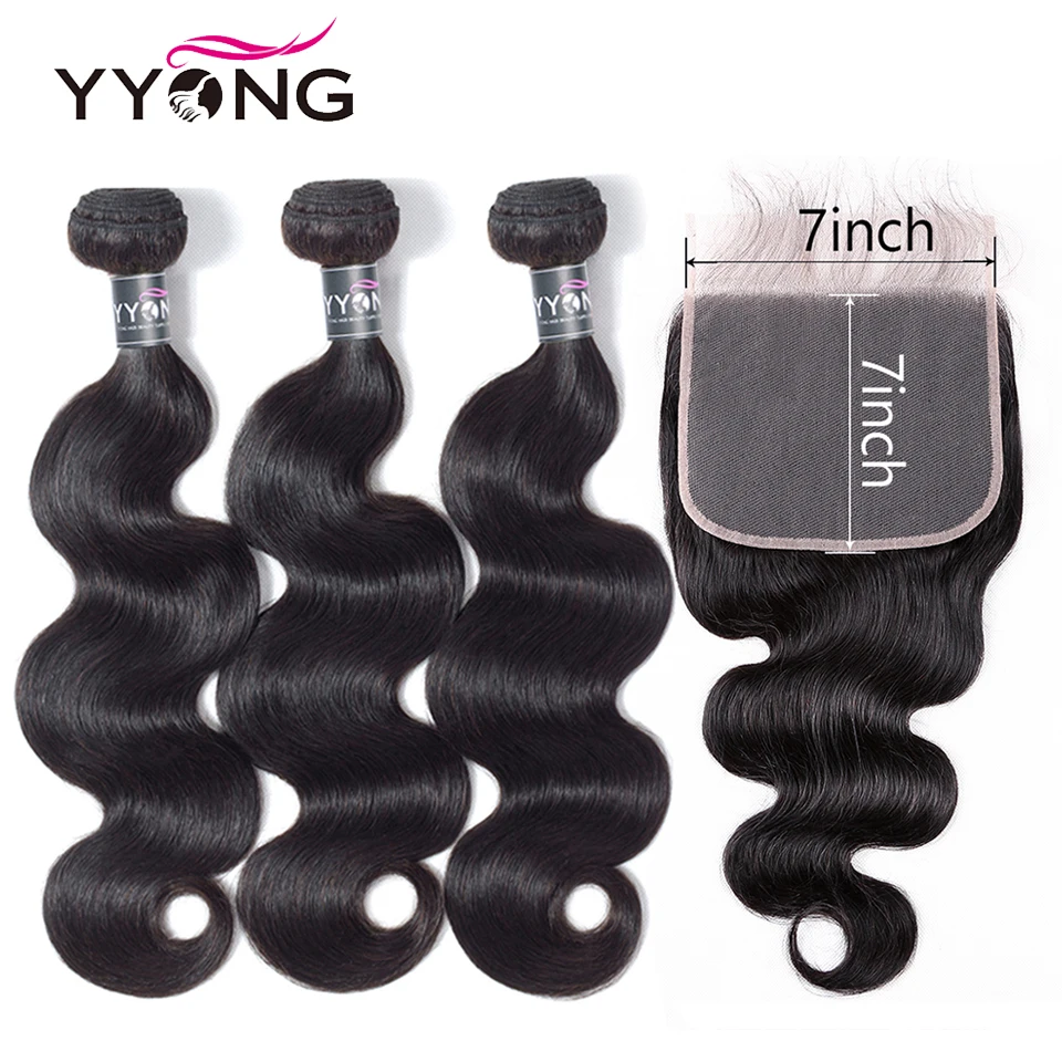 Yyong Body Wave Bundles With 7x7 Closure Remy Peruvian Human Hair Weave 3/4 Bundles With Closure Pre-plucked Frontal With Bundle
Yyong Body Wave Bundles With 7x7 Closure Remy Peruvian Human Hair Weave 3/4 Bundles With Closure Pre-plucked Frontal With Bundle