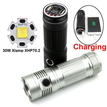 Powerful Xlamp XHP70 LED Flashlight Type C USB charging 18650 Flashlight XHP70.2 lantern Torch Work light power bank JKK03 Gray
Powerful Xlamp XHP70 LED Flashlight Type C USB charging 18650 Flashlight XHP70.2 lantern Torch Work light power bank JKK03 Gray