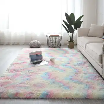 Soft Carpet Tie Dyeing Plush Colorful Carpets Anti-slip Floor Mats Bedroom Carpet Rugs Dreamlike For Bedroom Study Entrance
Soft Carpet Tie Dyeing Plush Colorful Carpets Anti-slip Floor Mats Bedroom Carpet Rugs Dreamlike For Bedroom Study Entrance